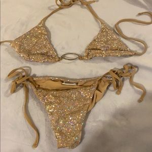 Beach bunny nude sparkle bikini